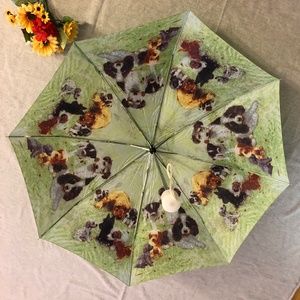 NWOT - Dog Print Mint Green Umbrella